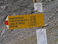 Knopf-Augstbordpass-Wegweiser